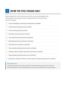 Steel Procurement Checklist